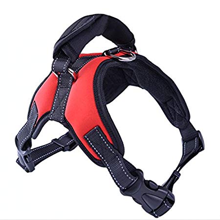 Fosinz Outdoor Adjustable Dog Harnesses with Reflective Strap for Training Walking