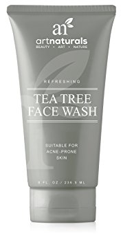 ArtNaturals Tea Tree Face Wash - (8 Fl Oz / 236ml) - Helps Heal and Prevent Breakouts, Acne and Skin Irritation - Green Tea, 100% Pure Tea Tree Essential Oil, and Aloe Vera