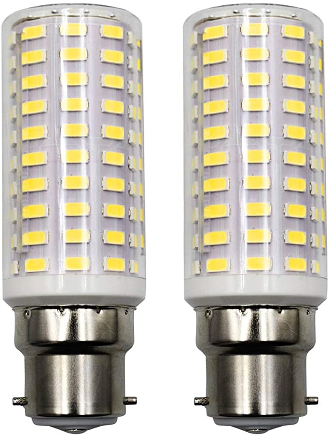 B22 Bayonet Corn LED Bulb,10W =120W Halogen Bulb, 1400LM, Daylight White (6000K), 360°Beam Angle, Non-Dimmable, High Bright for Interior Lighting, Pack of 2.