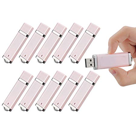 TOPESEL Thumb Stick  2GB USB 2.0 Flash Drives, Pink, Pack of 10, Bulk Packaging (5003943)