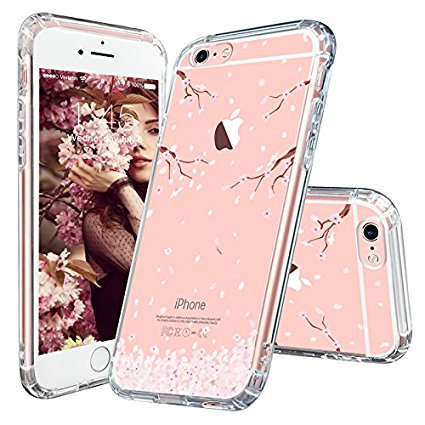 iPhone 6 Plus Case, iPhone 6s Plus Case, MOSNOVO Cherry Blossom Floral Printed Flower Clear Design Plastic Hard Case with Soft TPU Bumper Protective Case Cover for Apple iPhone 6 6s Plus (5.5 Inch)