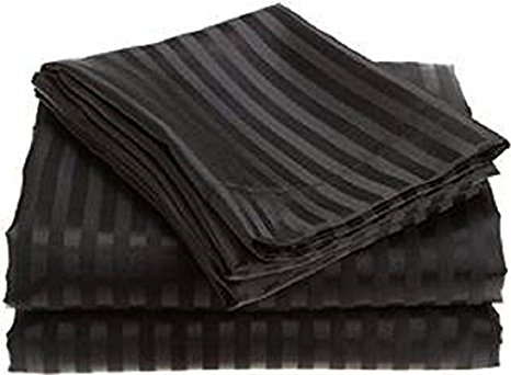 BELLA KLINE BEDDING COLLECTION 100% brushed microfiber 1800 series 4 piece bed sheet set with matching pillowcases, HYPOALLERGENIC, #1 soft and silky luxurious feel, fitted and flat sheets, deep pockets, LIFETIME SATISFACTION GAURANTEED – Queen Size, BLACK