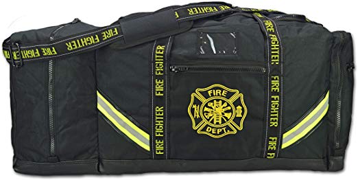 Lightning X Fireman Premium 3XL Firefighter Rescue Step-in Turnout Fire Gear Bag w/Shoulder Strap & Helmet Pocket