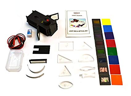 Eisco Labs Light Box - 27 Piece Optical Kit, Covering 18 Topics in Optics with Full Activity Guide