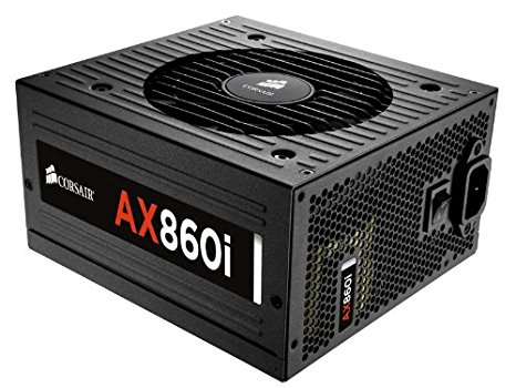 Corsair AXi Series, AX860i, 860 Watt (860W), Fully Modular Digital Power Supply, 80  Platinum Certified, 10 year warranty