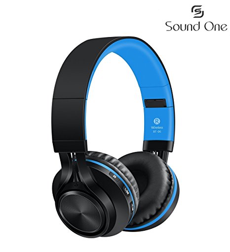 Sound One BT-06 Bluetooth Headphones (Black/Blue)