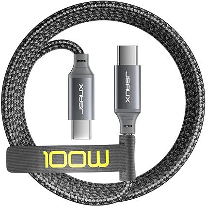 JSAUX® 100W/5A Type C to Type C Cable Fast Charging [10FT] Braided USB C to USB C Cable, 480Mbps Data Cable C Type for MacBook Pro 2020, iPad Pro, iPad Air 4, Samsung S23 /S23 Ultra