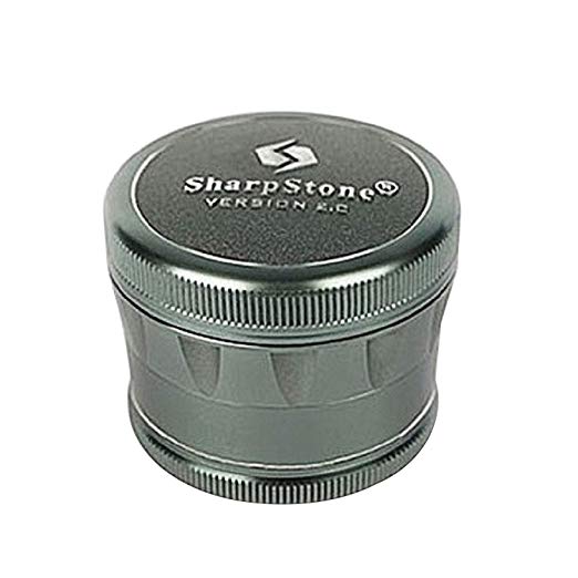 J.Shine Sharpstone 2.5" Version 2.0 4pc Solid Top Grinder Olive Green Color - VS25(4)
