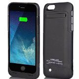 For iphone 6 Black 3500mAh External Battery 47 Case Charger Portable Charger Battery Back Up Power Bank Rechargeable Power Case with Stand 47inch for iphone 6