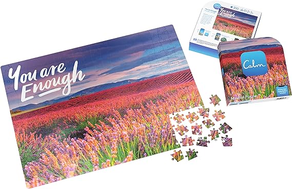 300-Piece Calm Jigsaw Puzzle for Relaxation, Stress Relief, and Mood Elevation, for Adults and Kids Ages 8 and up, You are Enough