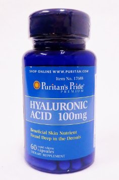 Puritan's Pride Hyaluronic Acid 100 mg-60 Capsules