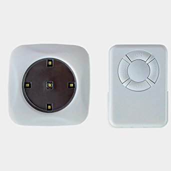 Lily's Home LED Wireless Remote Control Puck Light with 5 LED Lights and 30 Minute Timer - 1 Piece