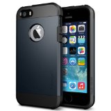 iPhone 5S Case Spigen Tough Armor Case for iPhone 55S - Metal Slate SGP10490