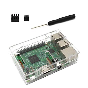 Raspberry Pi 3 Case Clear Protective Case for Raspberry Pi 3 Model B Pi 2 Model B & Pi Model B  with 2pcs Heatsinks 1pcs Screwdriver - Not Fit For 3 B