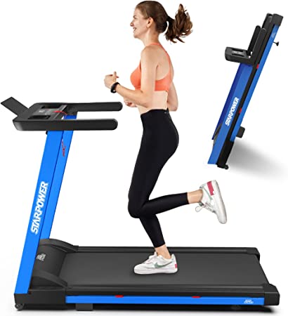 Superun Folding Treadmills for Home, 3.0HP Foldable Treadmill for Small Space, Portable Compact Treadmill, 12 Programs Built into Pitpat