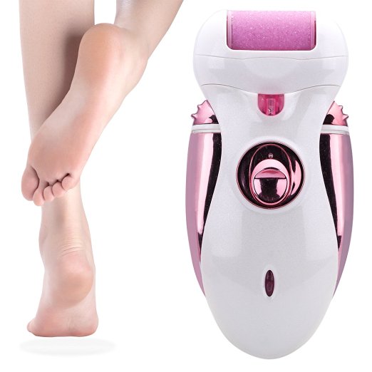 Jamron Rechargeable Electric Callus Remover,corn and Callus Remover,electric Foot Sander,professional Micro Pedicure Foot File Tool,callus / Dead Skin Remover,eliminate Painful Hard Skin / Dead Skin and Calluses on Your Feet with Ease,best Foot Care.(pink)
