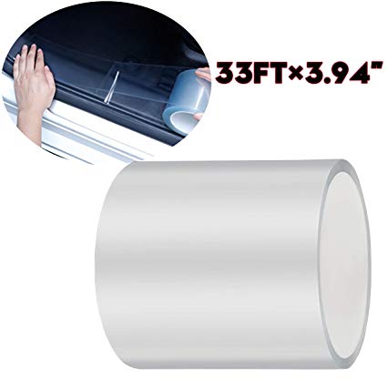Car Door Edge Protection Strips, Invisible Anti-Collision Self Adhesive Seal Strip, Transparent Anti-Scratch Universal Door Edge Guard Protector, Protect the Car Body and Door (33Ft x 3.94” x 1/50”)