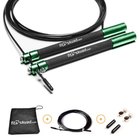 Premium Jump Rope for Mastering Double Unders Comes with a Carrying Bag Rapid Results Manual Ebook  A FREE Extra Cable - LIMITED TIME OFFER