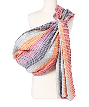 Hip Baby Wrap Ring Sling Baby Carrier for Infants and Toddlers (Rainbow Honeycomb)