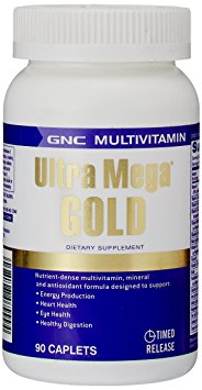 GNC Ultra Mega Gold Multivitamin - 90 Caplets