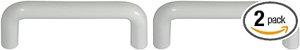 Laurey 34742 Plastic Cabinet Hardware Pull, 4 Inch, White (Pack of 2)
