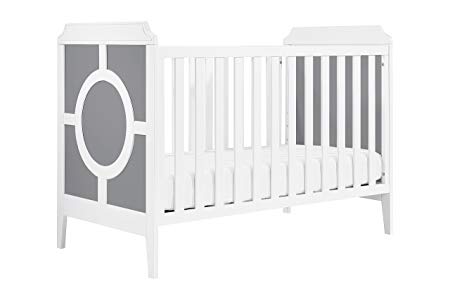 DaVinci Poppy Regency 3-in-1 Convertible Crib, Grey and White