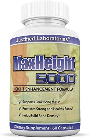 MaxHeight 5000 Height Enhancement Bone Growth Formula 60 Capsules 1 Bottle