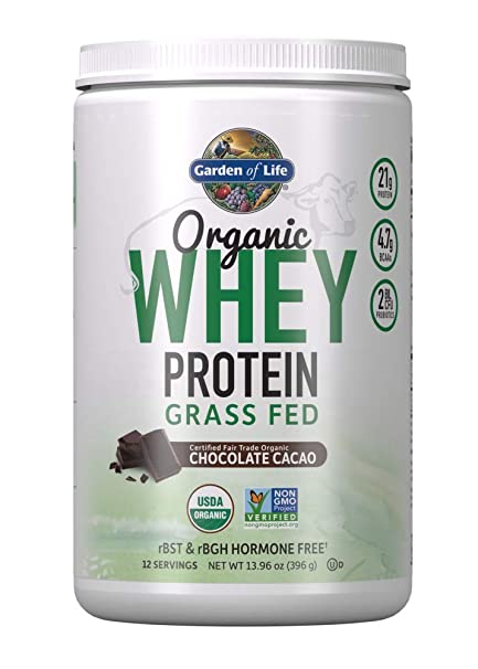 Garden of Life -Organic Whey Protein Powder Grass Fed Chocolate 14.03 oz (379.5 g)