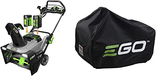 EGO Power  SNT2102 21-Inch 56-Volt Cordless Snow Blower with Peak Power Two 5.0Ah Batteries and Charger Included & Ego Power  Snt2100 Snow Blower Cover