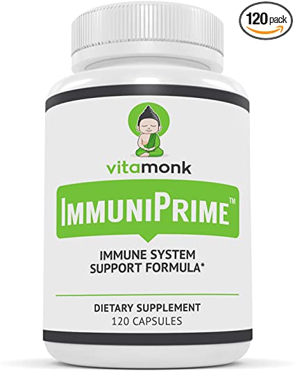 ImmuniPrime™ NO-BS Immune Support Supplement - Unique Take On Immune System Boosting Supplements - Strategic Herbs, Immune Supplement Extracts & Mushroom Combo Immune Support Formula - 120 Capsules
