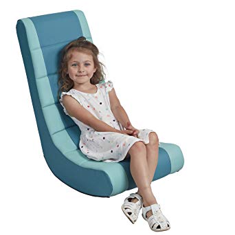 ECR4Kids SoftZone Kids Gaming Rocker - Soft Foam Chair for Movies, Reading or TV - Sea Foam and Turquoise