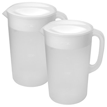 Rubbermaid Clear Pitcher, 1 Gallon 2-pack