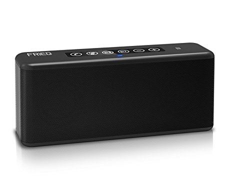 FRiEQ 12W Portable Smart NFC Wireless Bluetooth v4.0 Speaker (Two Large 40MM 6W Drivers) with Touch Control Function and up to 15 Hour Playback For iPhone 5S, 5, iPad Air, Mini, Samsung Galaxy S5, S4, HTC, Tablets, PC