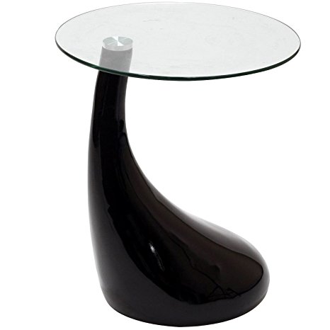 Modway Teardrop Side Table in Black