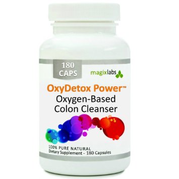 OxyDetox Power - All Natural Oxygen-Based Colon Cleanser (Oxy Magnesium Powder) for Cleanse, Detox   Weight Loss - 180 caps by MagixLabs