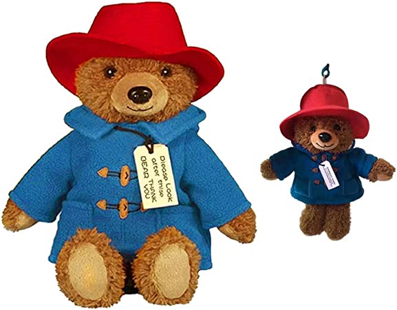 Britain Paddington Bear 3 Doll - 11.4" Cute Bear Plush Dolls Children Men and Women Place Teddy Bear, Paddington Bear Stuffed Animal for Movie Fans Gift (1Set)