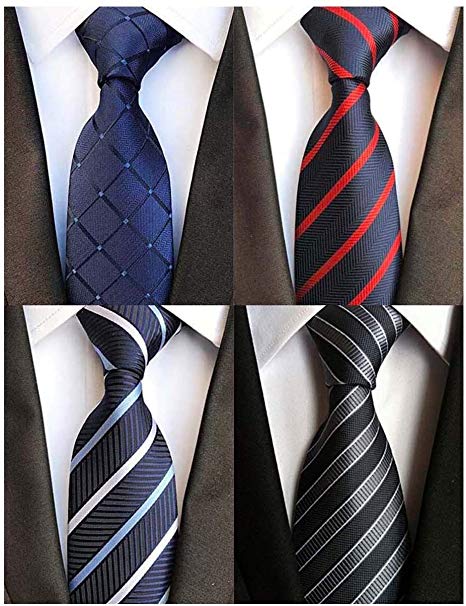 WeiShang Lot 6 PCS Classic Men's Tie Silk Necktie Woven JACQUARD Neck Ties