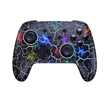 NexiGo Wireless Controller (No Deadzone) for Switch/Switch Lite/OLED, Bluetooth Controllers for Nintendo Switch with Vibration, Motion, Turbo and LED Light (Lightstorm)