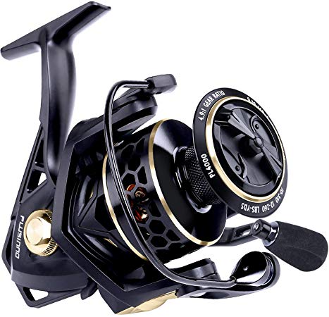 PLUSINNO Fishing Reel, 9  1BB Spinning Reel, Ultra Smooth Powerful, Lightweight Graphite Frame, CNC Aluminum Spool for Saltwater Freshwater