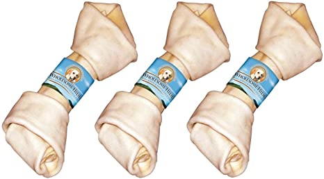 Wholesome Hide USA Rawhide Knotted Bone - 7-8" (Pack of 3)