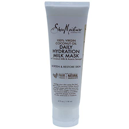 SheaMoisture 100% Virgin Coconut Oil Daily Hydration Milk Mask, 4 Ounce