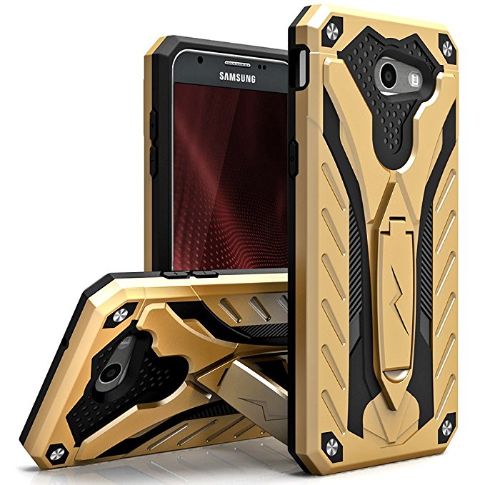 Samsung Galaxy J7 Prime Case, Zizo [Static Series] Shockproof [Military Drop Tested] w/ Kickstand [Heavy Duty Case] Impact Resistant- Galaxy J7 V/Perx