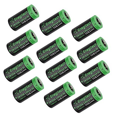 Powermall 12 Pack CR123A 1300mAh 3V Lithium Batteries with PTC Protection DL123A Battery for Smoke Detector, Flashlights, Laser Pointer Light Meters, NOT Fit ARLO Camera