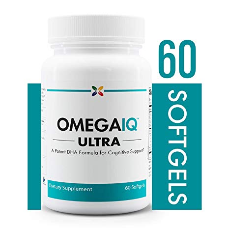Stop Aging Now - OmegaIQ Ultra High DHA Formula - A Potent DHA Formula for Cognitive Support - 60 Softgels