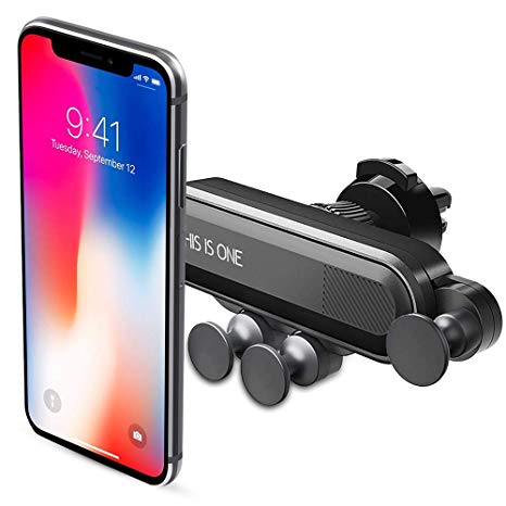 Car Phone Mount, MAKEI1 Intelligent Car Phone Holder, Handsfree Shockproof Design Cell Phone Car Mount Compatible iPhone Xs/Xs Max/XR/X / 8/8 Plus Samsung Galaxy S10 / S10  / S9 / S9  and More