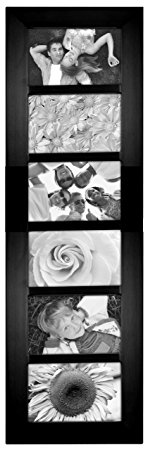 Malden International Designs Berkeley Beveled Edge Wood Collage Picture Frame, 6 Option, 6-4x6, Black