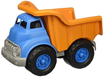 Green Toys Dump Truck Vehicle Toy, Orange/Blue, 10" X7.5" x6.75"