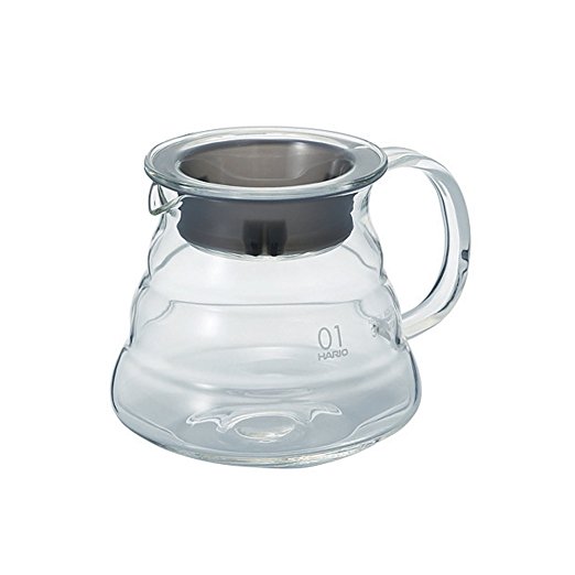 Hario V60 Glass Range Server (360ml, Clear, Size 01)