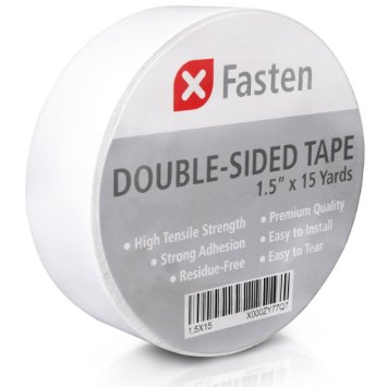 XFasten Double Sided Tape Heavy Duty, 1.5-Inch by 15-Yards, Single Roll