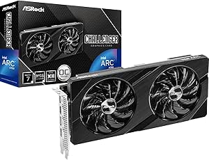 ASRock Intel ARC A750 Challenger D 8GB OC, 8GB DDR6, PCIe4, 2 HDMI, 2 DP, 2200MHz Clock, 0dB Cooling, Overclocked (Renewed)